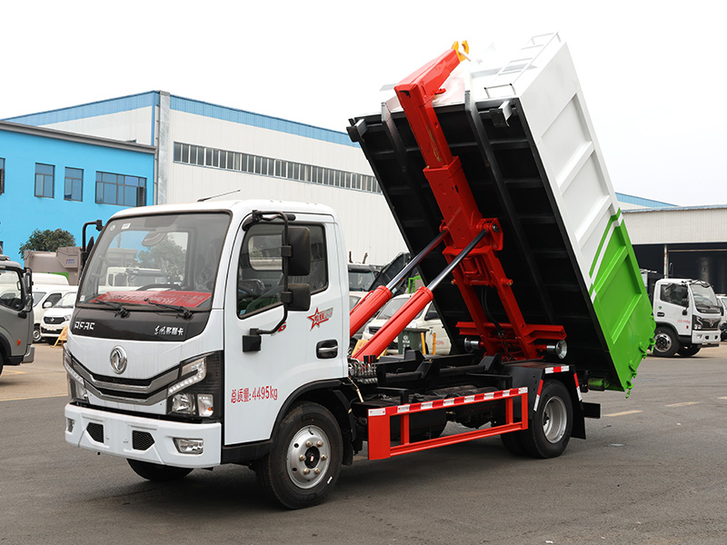 蓝牌东风多利卡D6套臂勾臂垃圾车