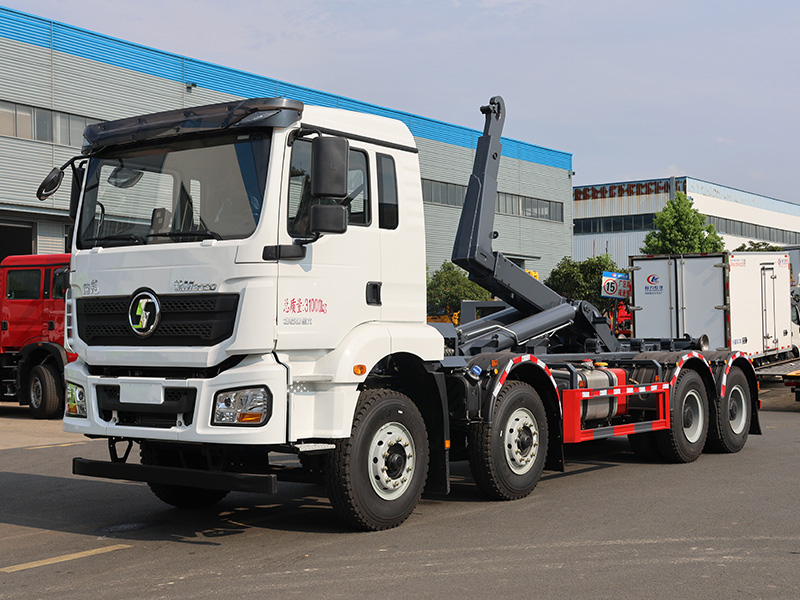 前四后八陕汽德龙M3000勾臂垃圾车