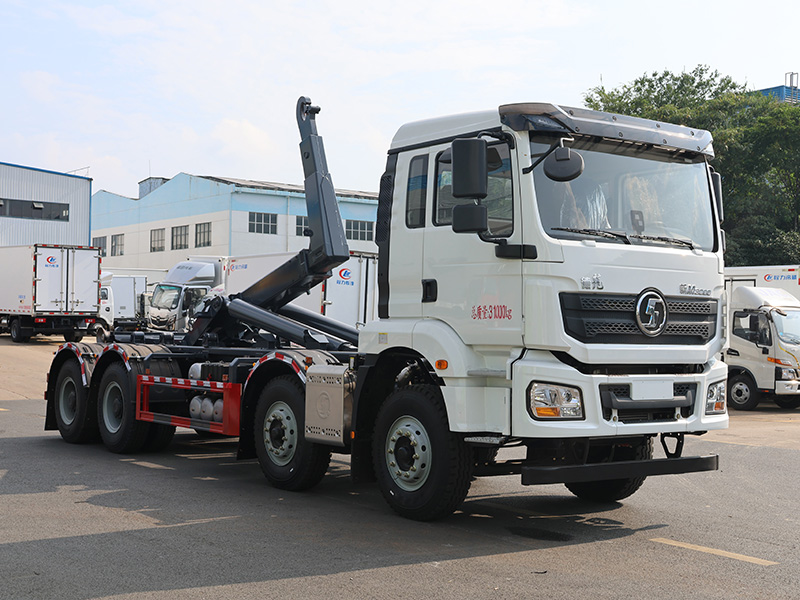 前四后八陕汽德龙M3000勾臂垃圾车