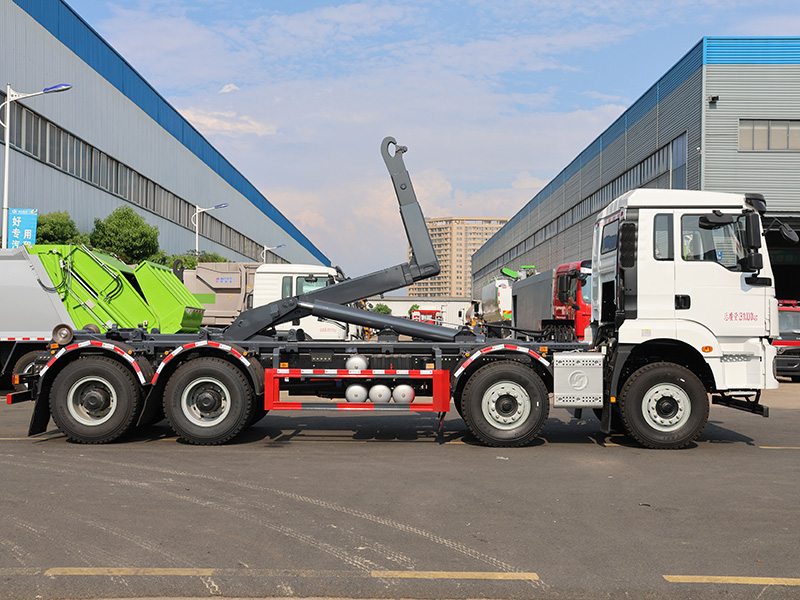 前四后八陕汽德龙M3000勾臂垃圾车