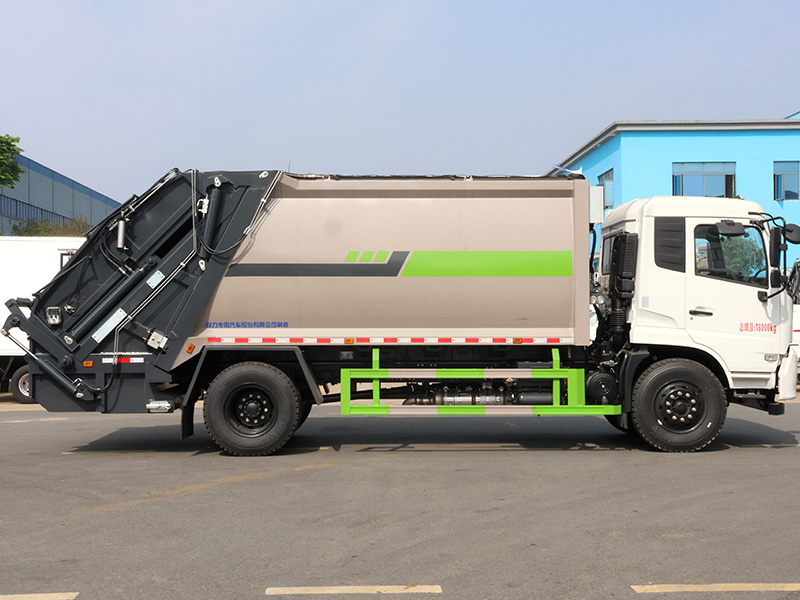 东风天锦（新样式带密封盖）压缩垃圾车