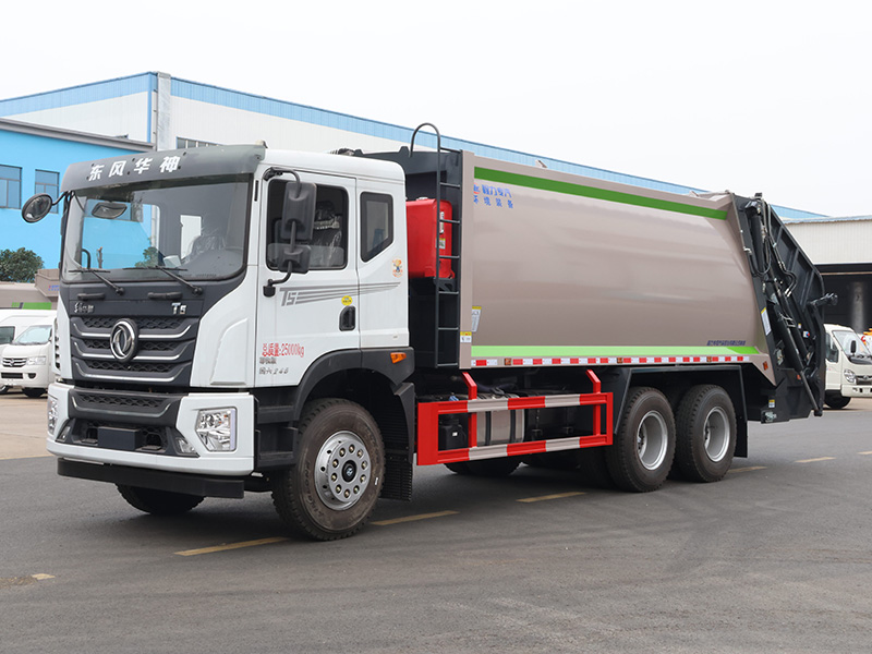 东风华神T5后双桥（老样式带落地斗）压缩垃圾车