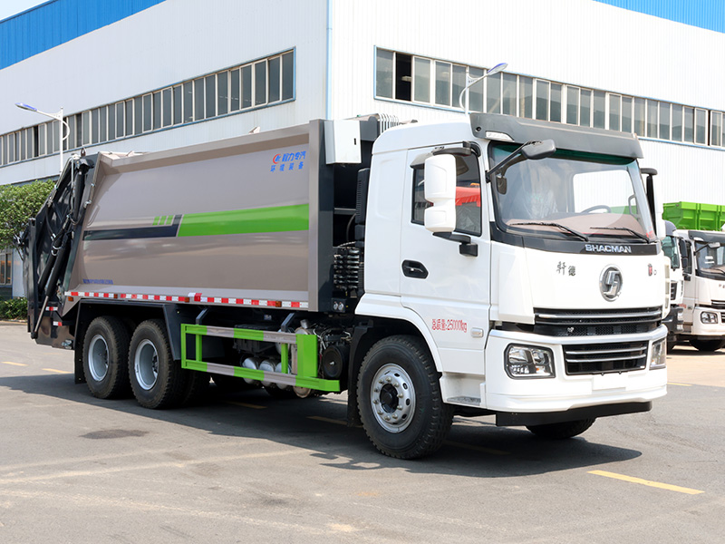 陕汽轩德翼6后双桥压缩垃圾车