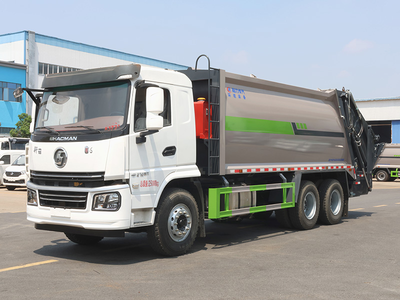 陕汽轩德翼6后双桥压缩垃圾车